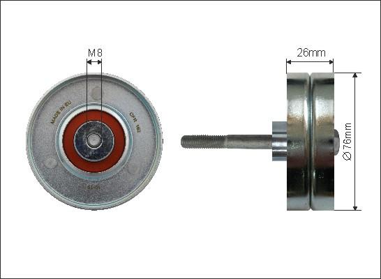 Caffaro 164-20 - Pulley, v-ribbed belt onlydrive.pro