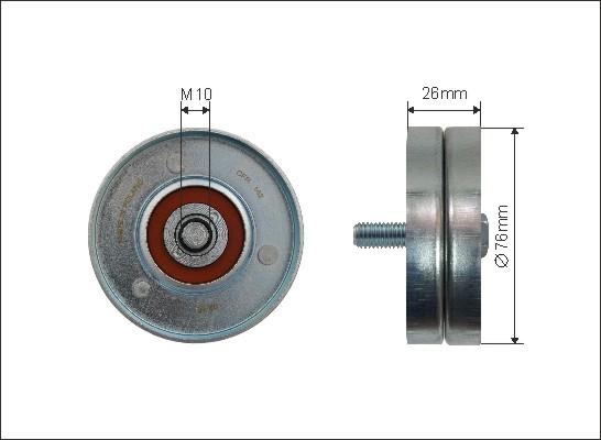 Caffaro 165-36 - Pulley, v-ribbed belt onlydrive.pro