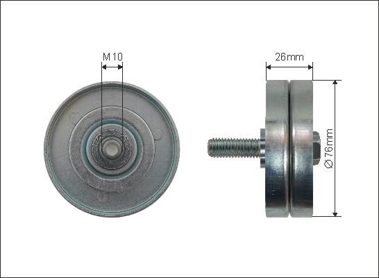 Caffaro 166-37 - Pulley, v-ribbed belt onlydrive.pro