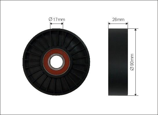 Caffaro 109-00 - Ролик, поликлиновый ремень onlydrive.pro