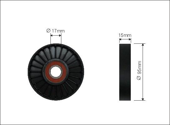 Caffaro 103-00 - Pulley, v-ribbed belt onlydrive.pro