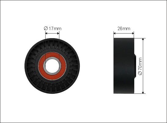 Caffaro 232-00 - Ролик, поликлиновый ремень onlydrive.pro