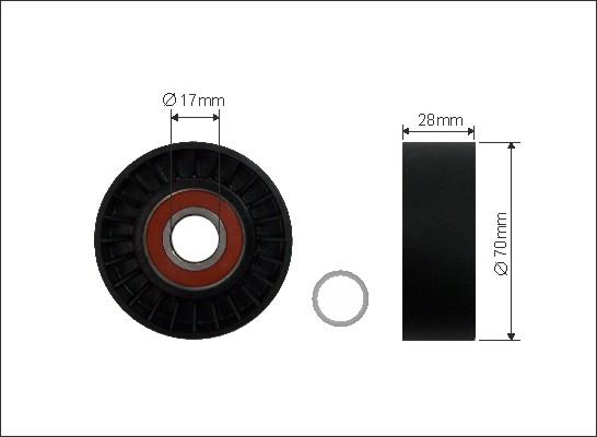 Caffaro 116-00 - Pulley, v-ribbed belt onlydrive.pro