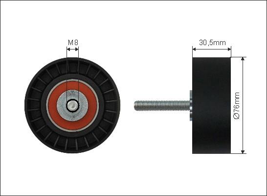 Caffaro 117-03 - Pulley, v-ribbed belt onlydrive.pro