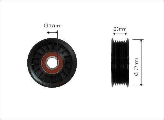 Caffaro 178-00 - Pulley, v-ribbed belt onlydrive.pro