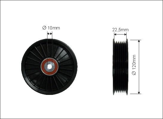 Caffaro 89-98 - Pulley, v-ribbed belt onlydrive.pro