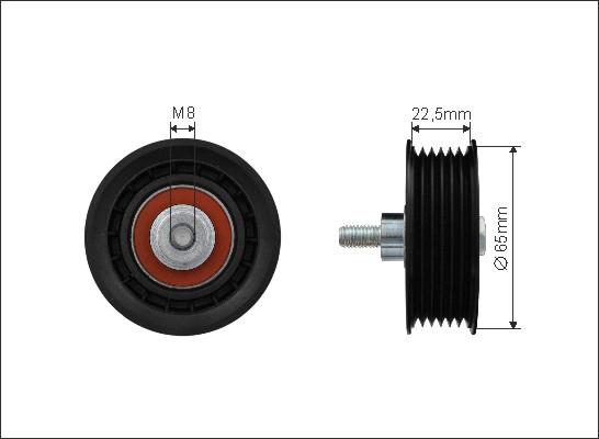 Caffaro 80-99 - Pulley, v-ribbed belt onlydrive.pro