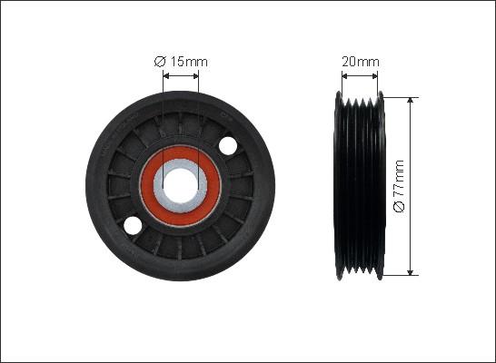 Caffaro 81-98 - Pulley, v-ribbed belt onlydrive.pro