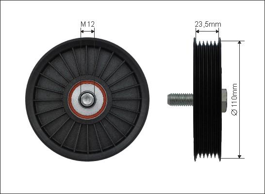 Caffaro 88-00 - Pulley, v-ribbed belt onlydrive.pro