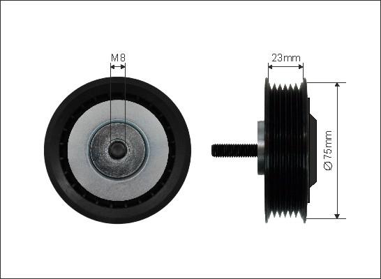 Caffaro 87-99 - Pulley, v-ribbed belt onlydrive.pro