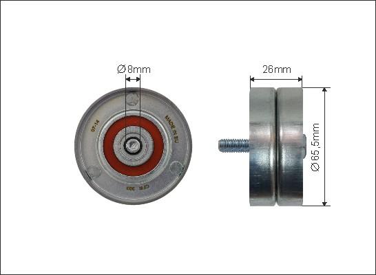 Caffaro 394-58 - Pulley, v-ribbed belt onlydrive.pro