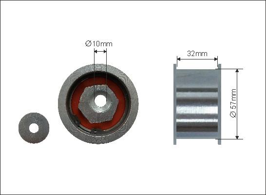 Caffaro 344-99 - Deflection / Guide Pulley, timing belt onlydrive.pro