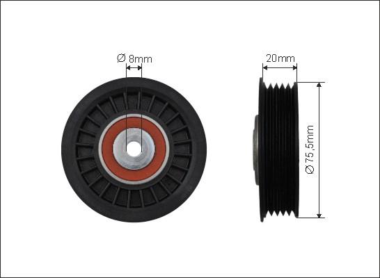 Caffaro 346-22 - Pulley, v-ribbed belt onlydrive.pro