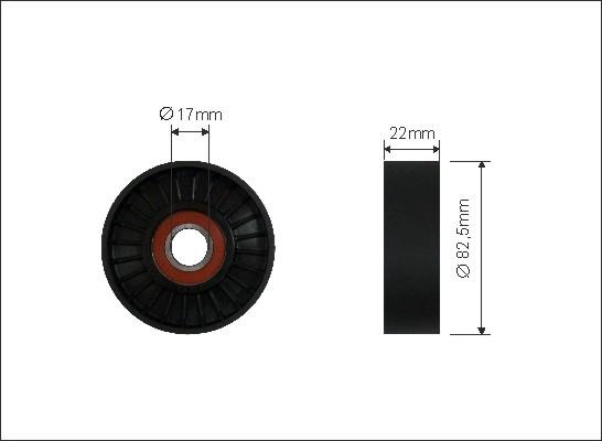 Caffaro 34-00 - Pulley, v-ribbed belt onlydrive.pro