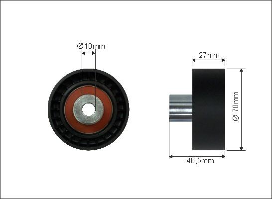 Caffaro 35-72 - Pulley, v-ribbed belt onlydrive.pro