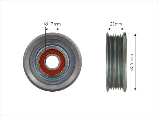 Caffaro 500262 - Pulley, v-ribbed belt onlydrive.pro