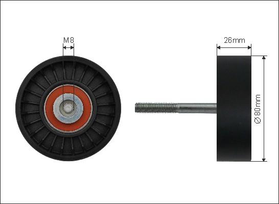 Caffaro 37-07 - Pulley, v-ribbed belt onlydrive.pro