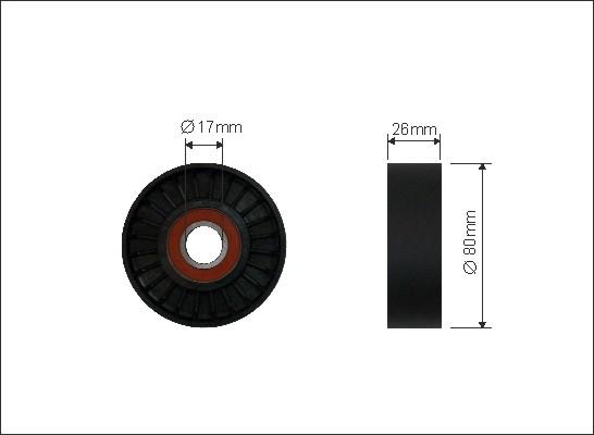 Caffaro 37-18 - Pulley, v-ribbed belt onlydrive.pro