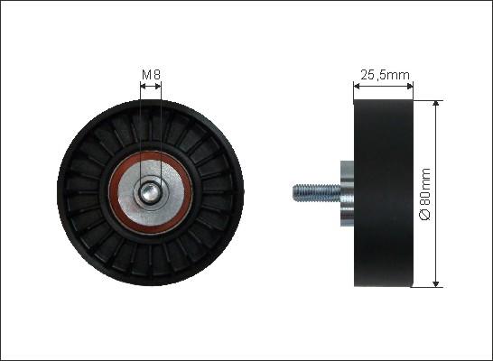 Caffaro 37-12 - Pulley, v-ribbed belt onlydrive.pro