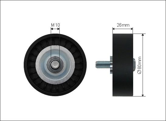 Caffaro 37-37 - Pulley, v-ribbed belt onlydrive.pro