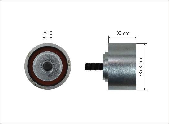 Caffaro 245-111 - Deflection / Guide Pulley, timing belt onlydrive.pro