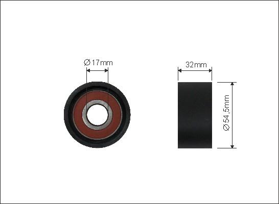 Caffaro 25-00 - Deflection / Guide Pulley, timing belt onlydrive.pro