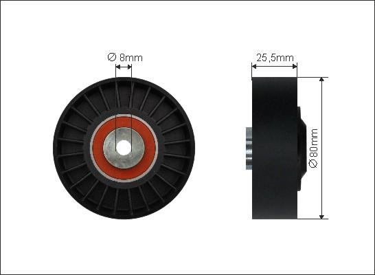 Caffaro 21-18 - Pulley, v-ribbed belt onlydrive.pro