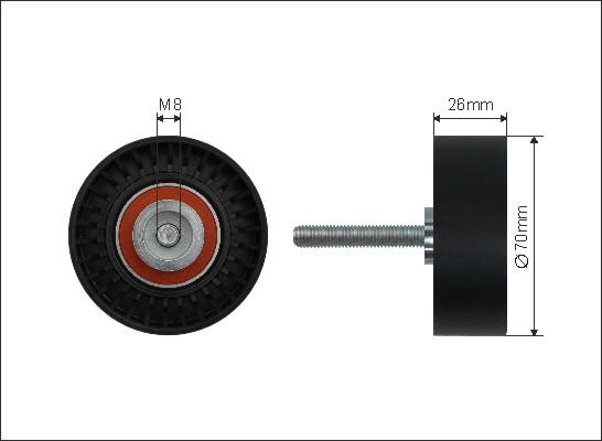 Caffaro 234-20 - Pulley, v-ribbed belt onlydrive.pro