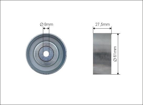 Caffaro 230-22 - Deflection / Guide Pulley, timing belt onlydrive.pro