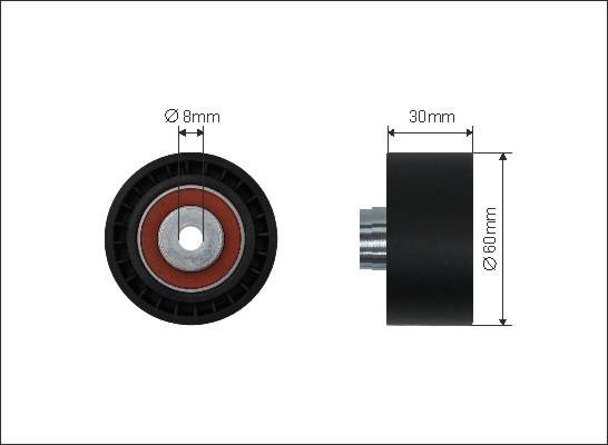 Caffaro 23-33 - Deflection / Guide Pulley, timing belt onlydrive.pro