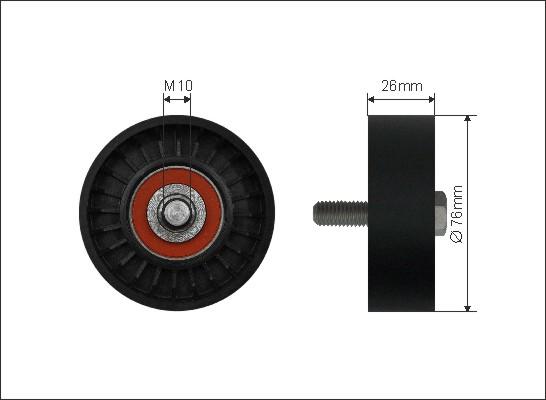 Caffaro 22-36 - Pulley, v-ribbed belt onlydrive.pro