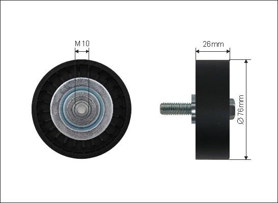 Caffaro 22-37 - Pulley, v-ribbed belt onlydrive.pro