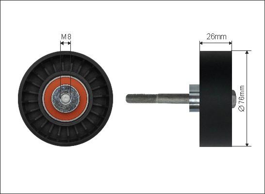 Caffaro 22-20 - Pulley, v-ribbed belt onlydrive.pro