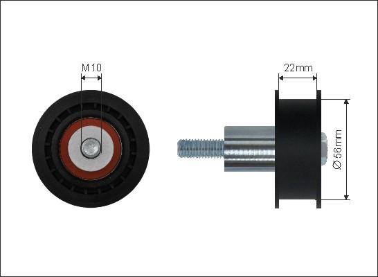 Caffaro 27-48 - Deflection / Guide Pulley, timing belt onlydrive.pro