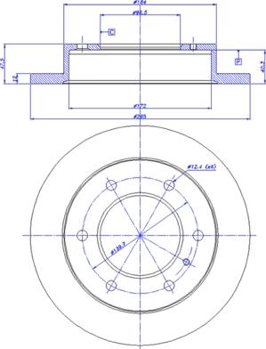 Blue Print ADZ94308 - Brake Disc onlydrive.pro