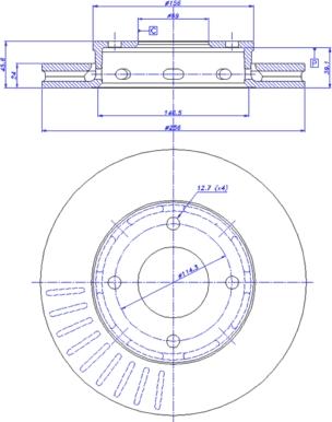 Blue Print ADC443102 - Brake Disc onlydrive.pro