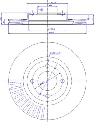 Blue Print ADC443128 - Тормозной диск onlydrive.pro