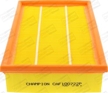 Champion CAF100722P - Воздушный фильтр, двигатель onlydrive.pro