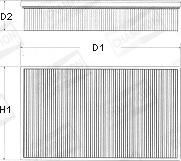 Champion U543/606 - Air Filter, engine onlydrive.pro