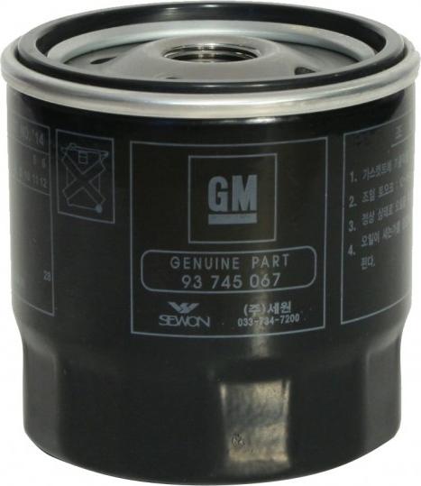 Chevrolet 93745067 - Oil Filter onlydrive.pro