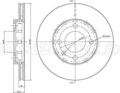 Cifam 800-372 - Brake Disc onlydrive.pro