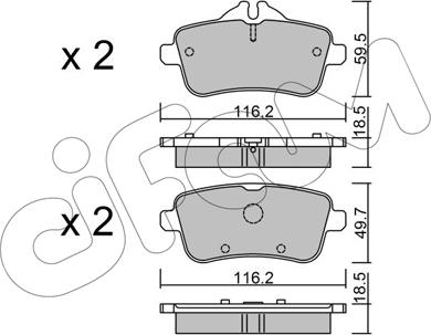 Cifam 822-968-0 - Brake Pad Set, disc brake onlydrive.pro