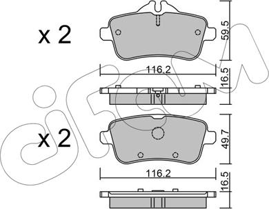 Cifam 822-968-3 - Brake Pad Set, disc brake onlydrive.pro