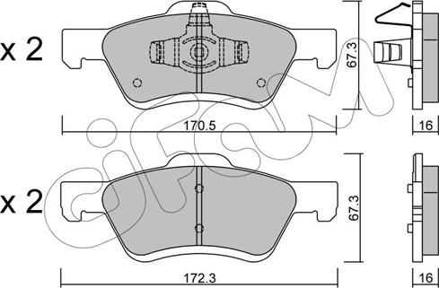 Cifam 822-906-0 - Brake Pad Set, disc brake onlydrive.pro