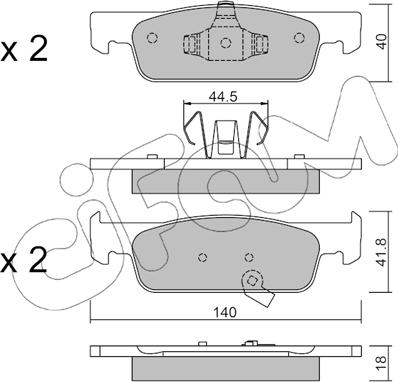 Cifam 822-975-2 - Brake Pad Set, disc brake onlydrive.pro