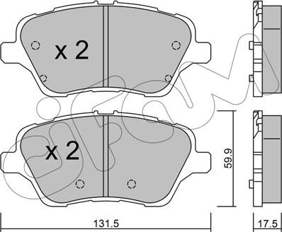 Cifam 822-976-0 - Brake Pad Set, disc brake onlydrive.pro