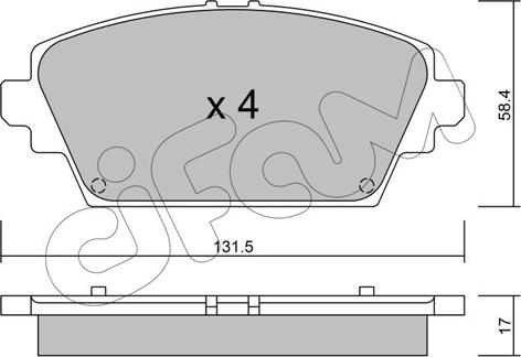 Cifam 822-464-0 - Тормозные колодки, дисковые, комплект onlydrive.pro