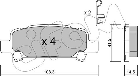 Cifam 822-414-0 - Brake Pad Set, disc brake onlydrive.pro