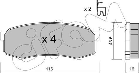 Cifam 822-432-0 - Brake Pad Set, disc brake onlydrive.pro