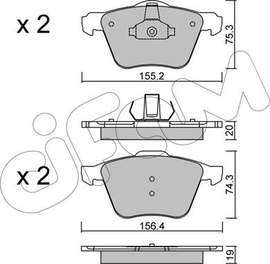 Cifam 822-599-1 - Piduriklotsi komplekt,ketaspidur onlydrive.pro